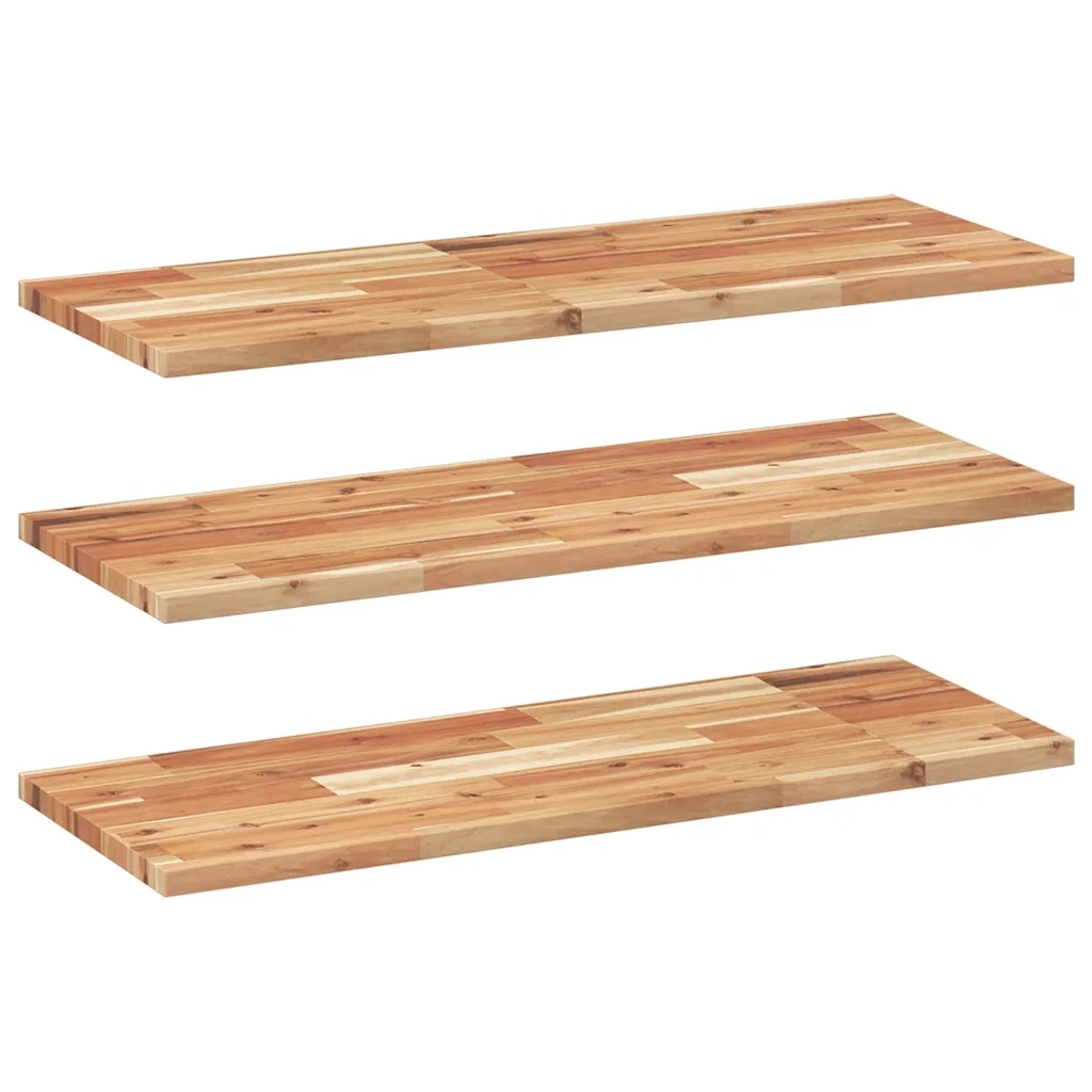 vidaXL Mensole da Parete 3 pz 80x30x2 cm Legno Acacia Rifinito a Olio