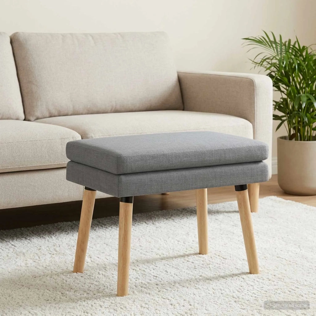 Panchina a doppio strato Grigio Chiaro 60 x 40 x 46 cm Tessuto 42038417