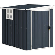 Casetta da Giardino in Acciaio ¨C Zephmum ¨C Grigio Scuro 120x190 cm