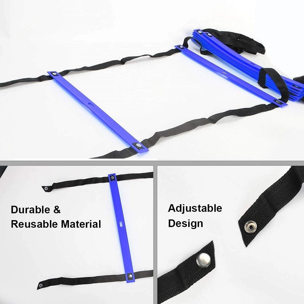 Trade Shop - Scaletta Per Allenamento 6 Metri Agility Ladder Training Regolabile Con Custodia -
