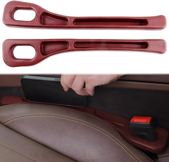 Set di Organizzatori per Auto di 2 pezzi - Organizzatore Universale per Auto - Cassetto per Rifiuti con Antiscivolo - Organizzatore per Piccoli Oggetti - Materiale di Alta Qualità - Stile Rosso