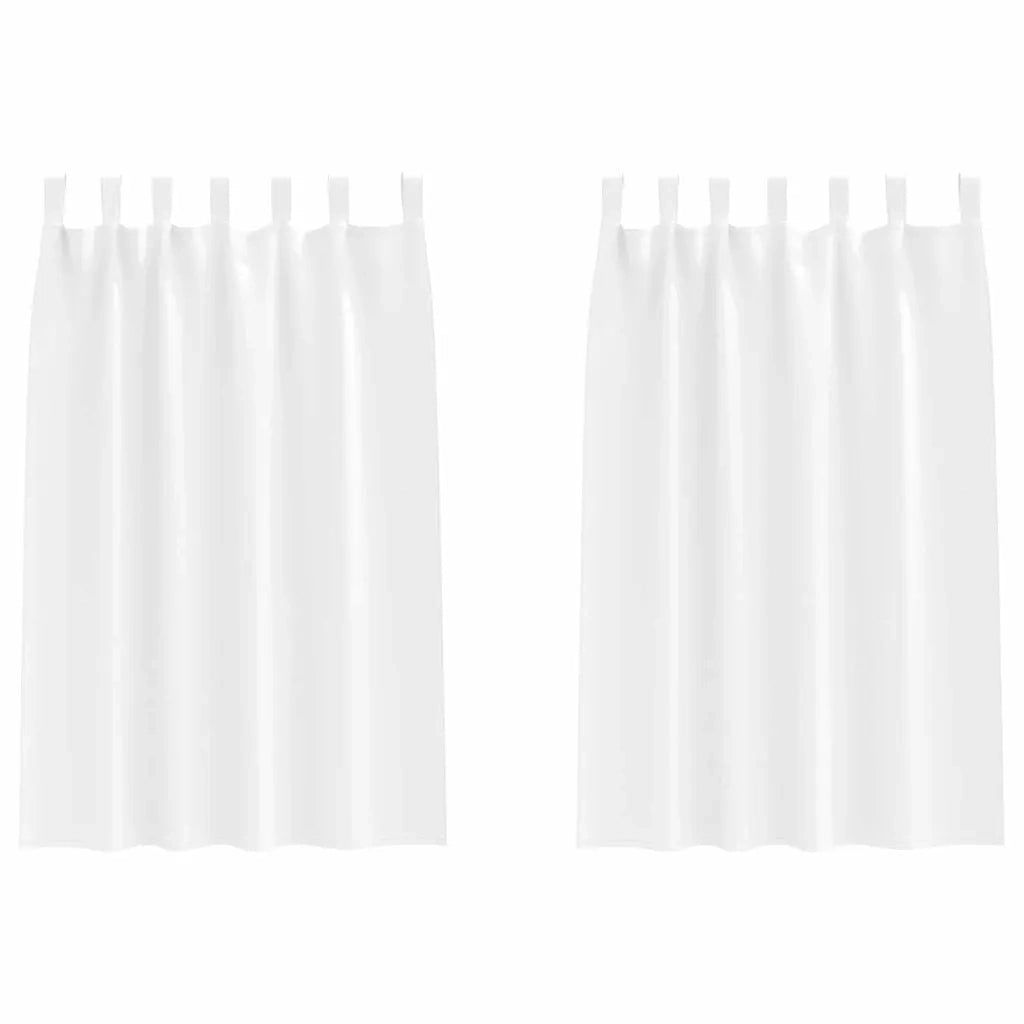 Tende Oscuranti | Tende Blackout con Anelli 2 pz Bianco Puro 175 x 140 cm