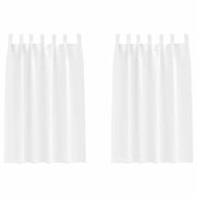 Tende Oscuranti | Tende Blackout con Anelli 2 pz Bianco Puro 175 x 140 cm