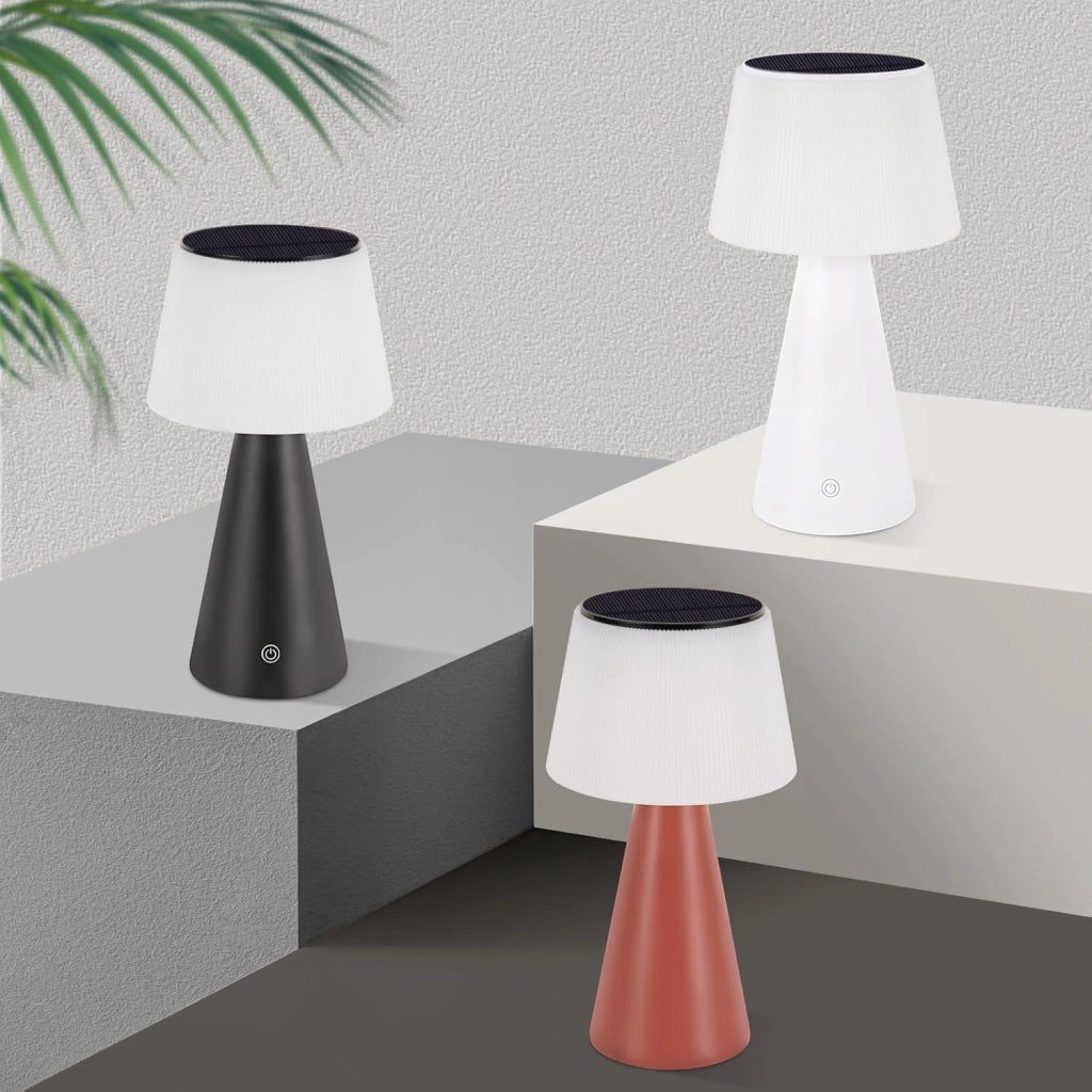 ZMH Lampada da tavolo LED wireless solare batteria moderna dimmerabile per soggiorno giardino comodino