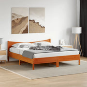 Giroletto senza Materasso Marrone Cera 200x200 cm Legno di Pino 3216359
