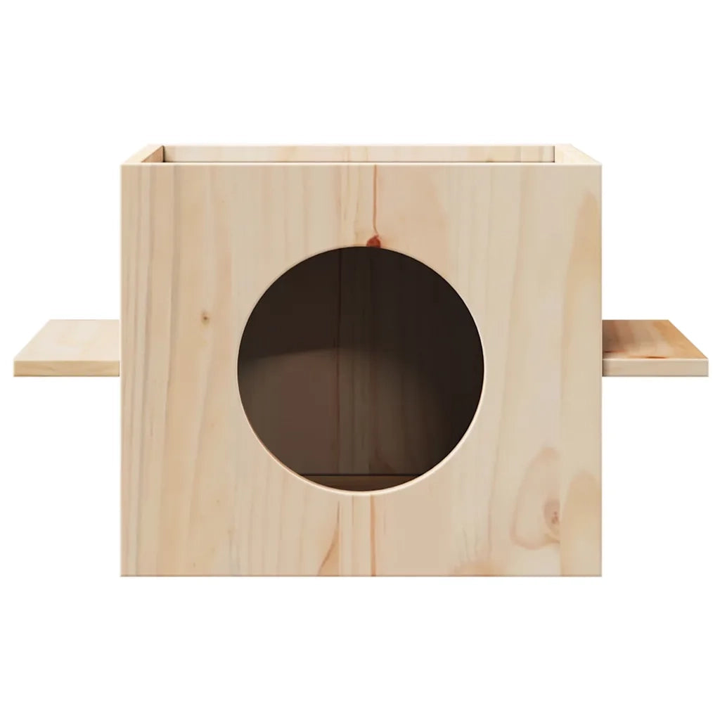 Cuccia per Gatti 51x35x30 cm in Legno Massello di Pino 859304