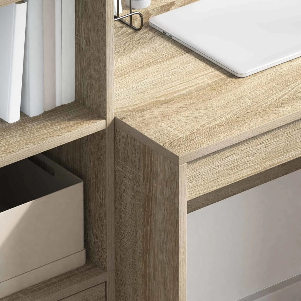 Scrivania con cassetto con lo scaffale 2 pcs Rovere Sonoma 3337363