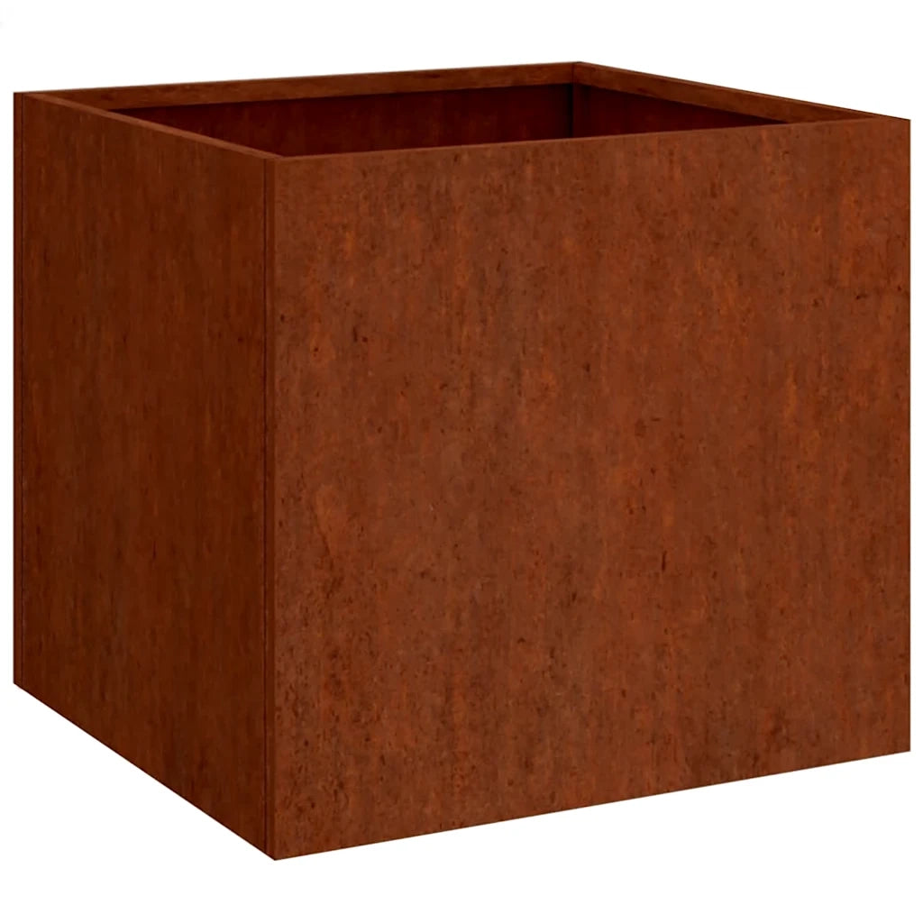 Fioriere 2 pz 49x47x46 cm Acciaio Corten 821552
