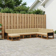Set di divani da esterno 8 pz Naturale e Beige 3382796