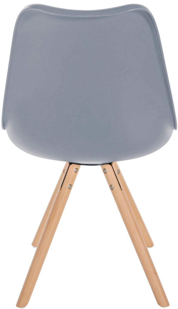 Sedia Sofia in plastica grigio,natura (rotondo)