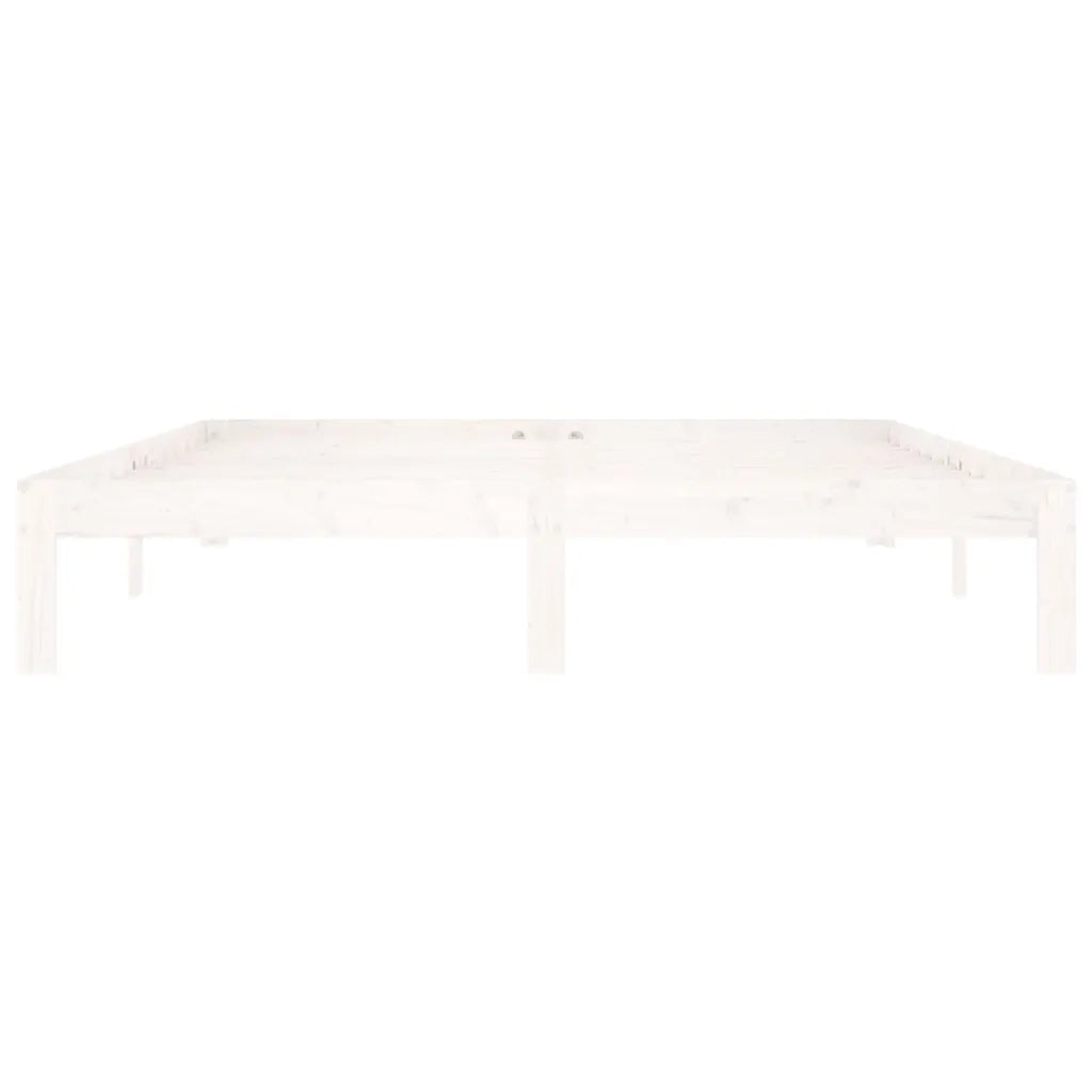 Giroletto Bianco in Legno Massello di Pino 160x200 cm 810376