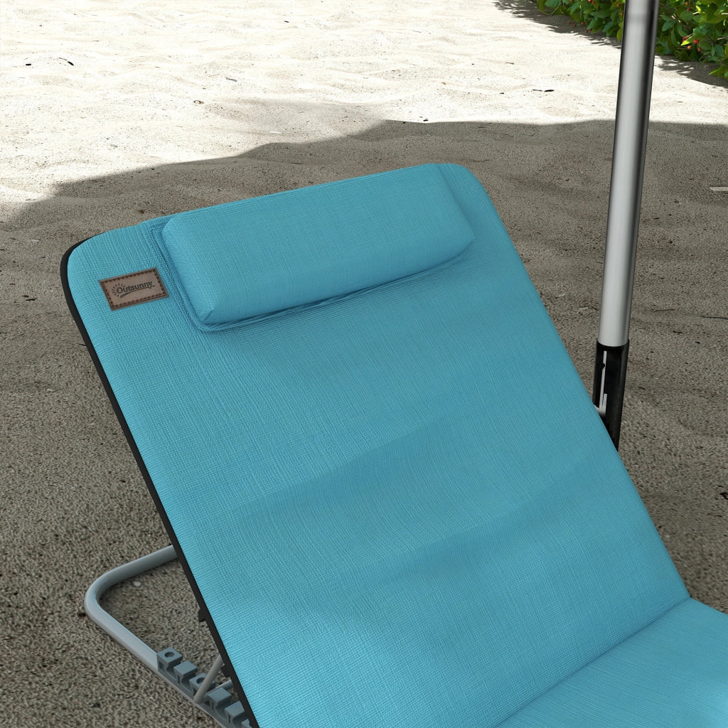 Divano 2 posti reclinabile ¨C zephmum ¨C 134x48x33-43 cm blu