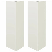 Vaso per fioriera aiuola rialzata piante fiori giardino terrazze set da 2 triangolari 30 x 26 x 75 cm acciaio bianco 02_0039093