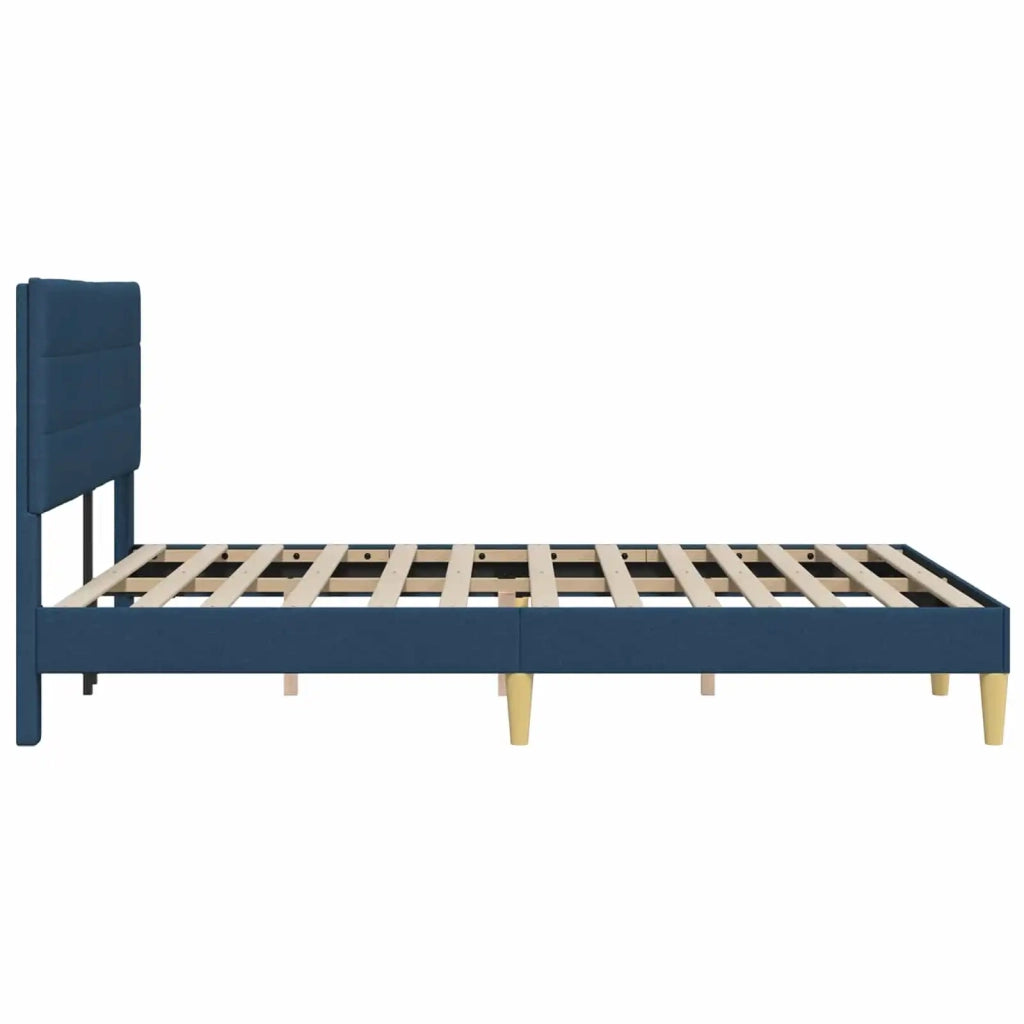 Struttura del letto con testiera Blu 120 x 200 cm Tessuto 42027581