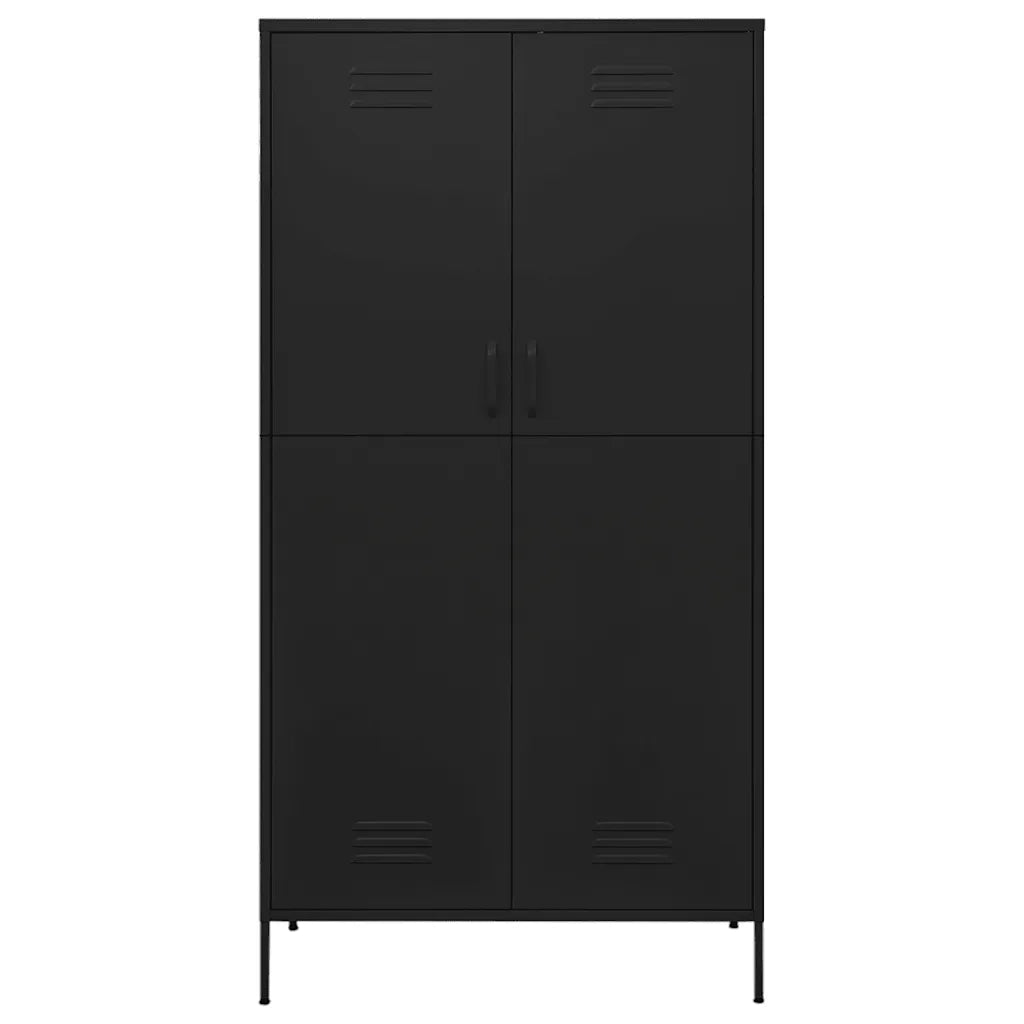 Armadio Nero 90x50x180 cm in Acciaio