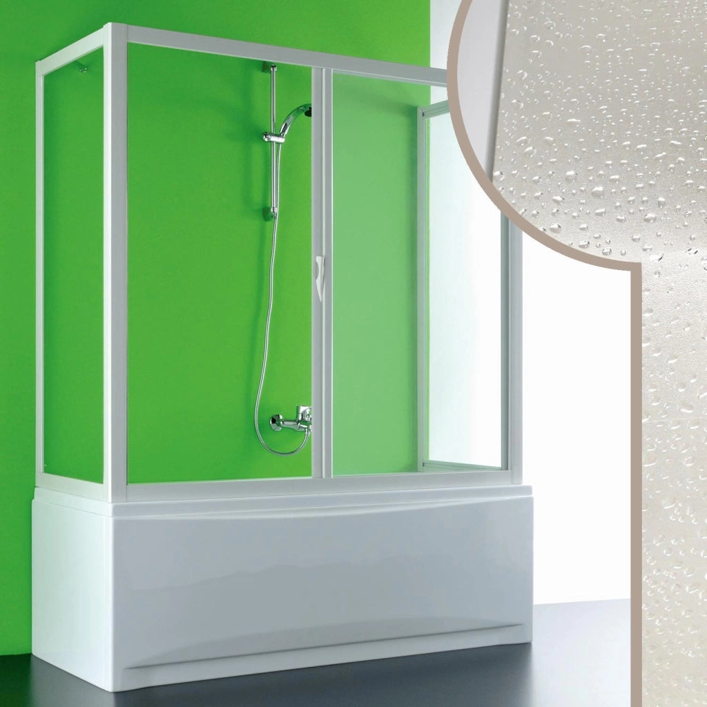 Box Doccia Sopravasca 3 lati 80x150x80 CM in Acrilico mod. Plutone con apertura laterale