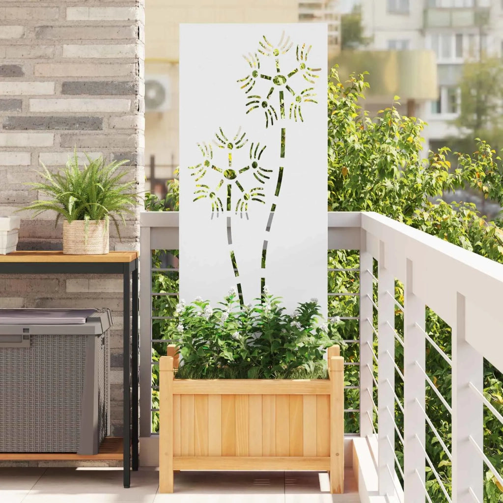 Schermo per privacy in giardino Traforo Bianco 50 x 140 cm CFW6638501