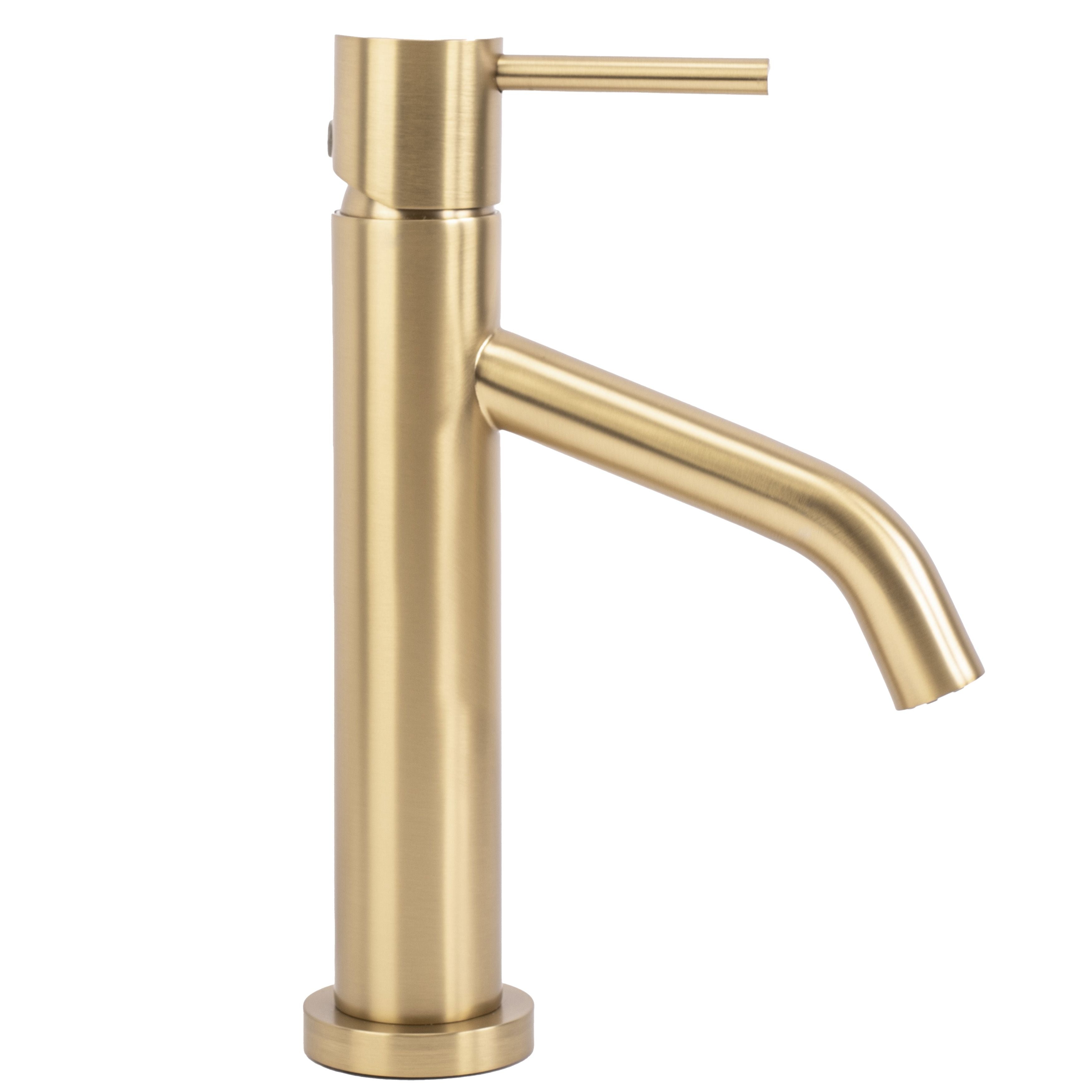 Rubinetto Da Lavabo Rea Levelbrush Gold