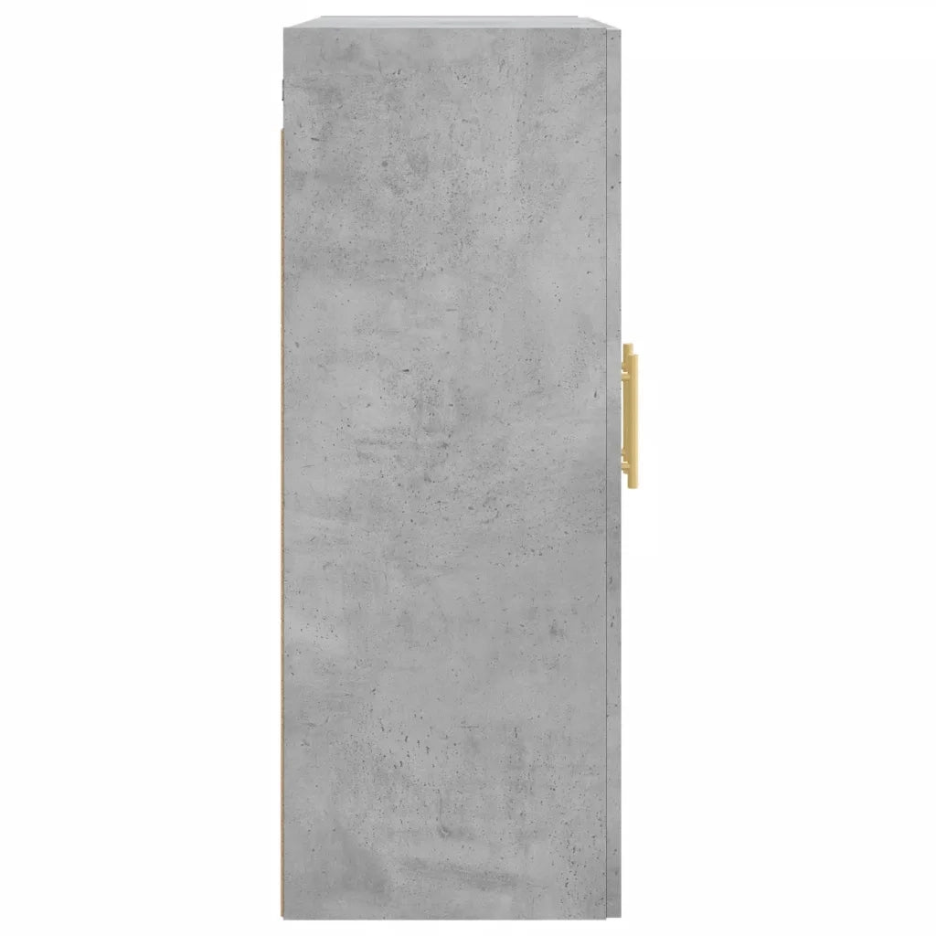 Mobile a Parete Grigio Cemento 69,5x34x90 cm Legno Multistrato 830368
