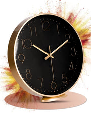 Oro Rosé - Orizzontale - Installabile o da appendere - 30 cm - Silenzioso - Stile classico e moderno - Orologio a quarzo - Senza suono ticchettante - Adatto per soggiorno, ufficio, ecc.