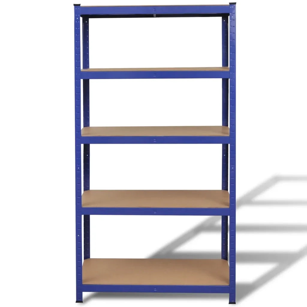 Mensola 5 Strati Blu in Acciaio e Legno Multistrato cod mxl 53189
