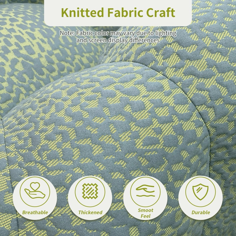 Divano a forma di baccello ¨C Minimal ¨C tessuto jacquard tricot giallo e grigio