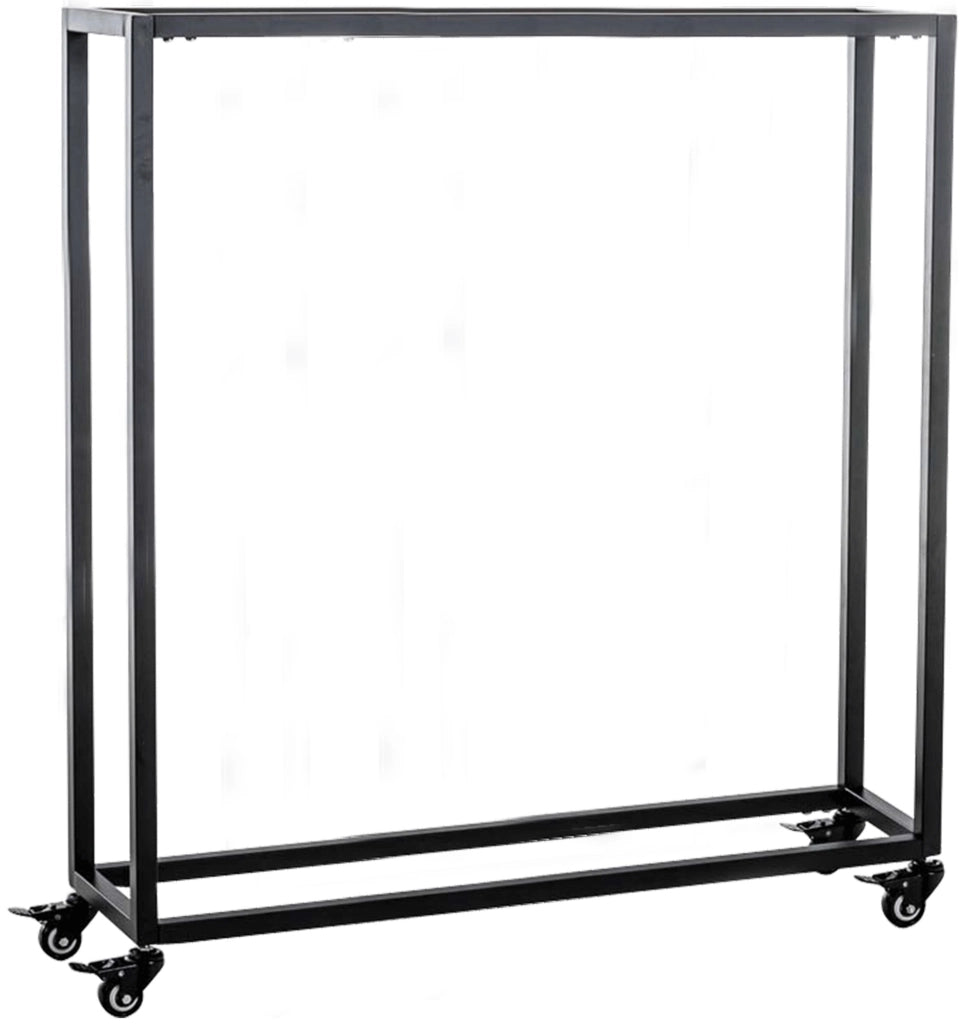 Portalegna per Camino HETTA in Acciaio Inox nero,25x80x100 cm