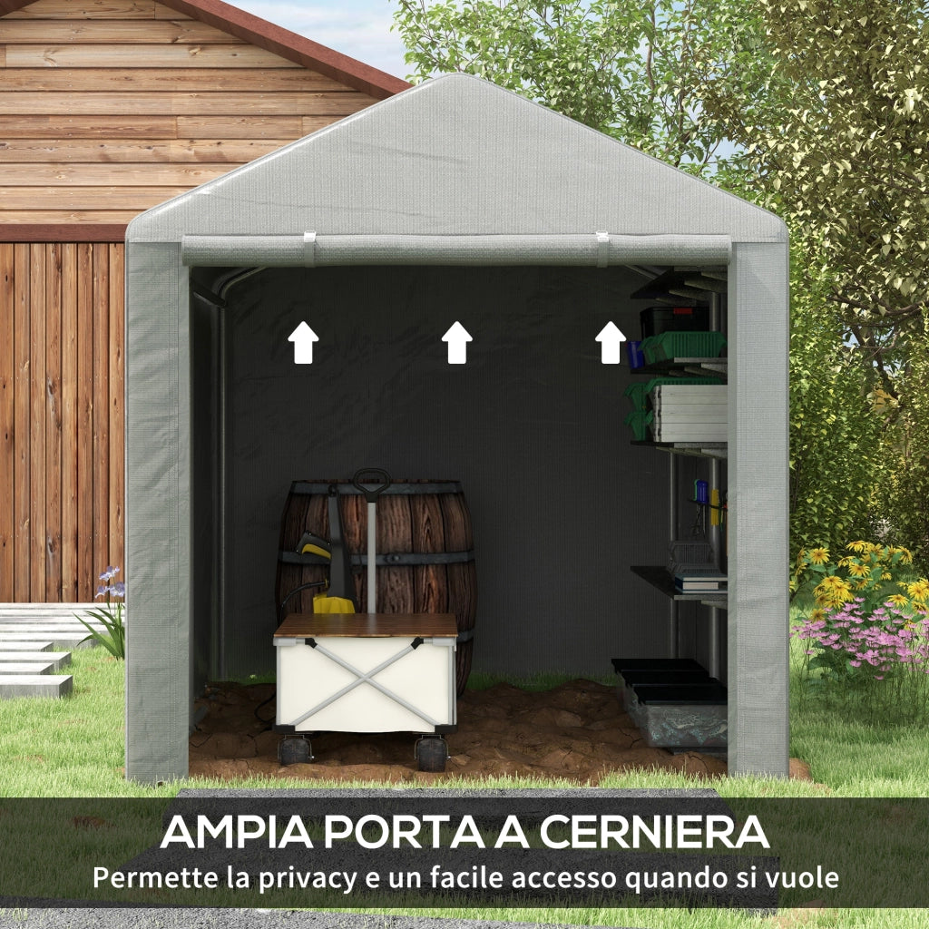 Tenda Garage per Bici e Moto ¨C Xylo ¨C Anti-UV 1.6x2m Grigio Chiaro