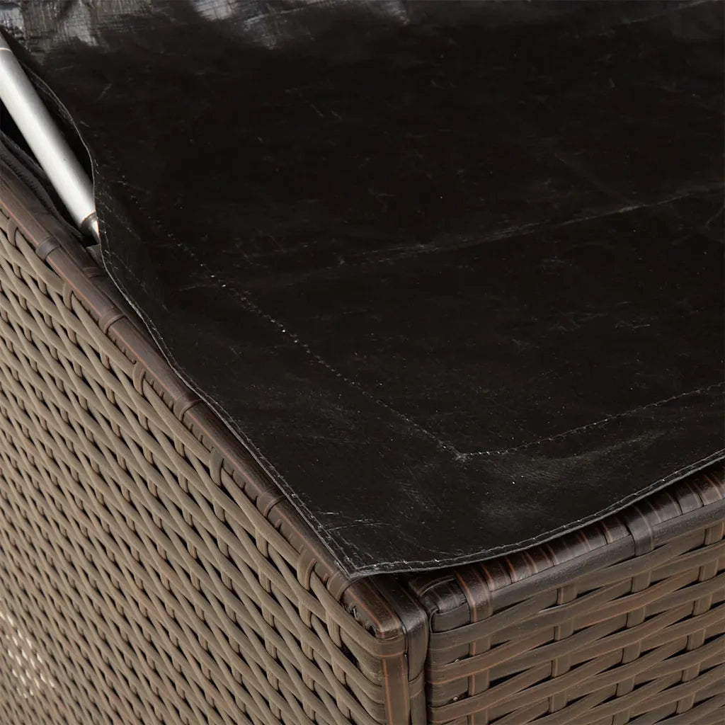 Scatola per Cuscini da Esterno Marrone 100x55x55,5cm Polyrattan CFW9795826