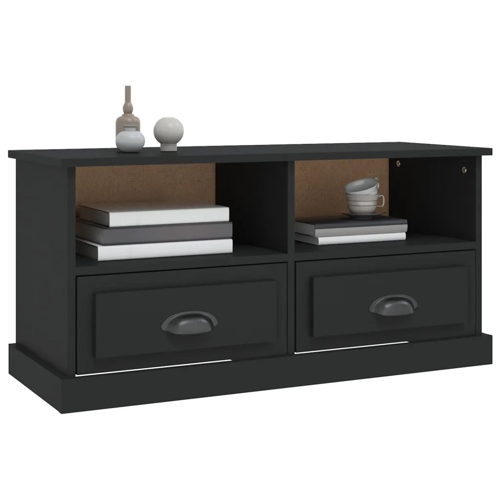 Mobile Porta TV Nero 93x35,5x45 cm in Legno Multistrato 816465