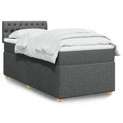 Giroletto a Molle con Materasso Grigio Scuro 90x200 cm Tessuto 3288871