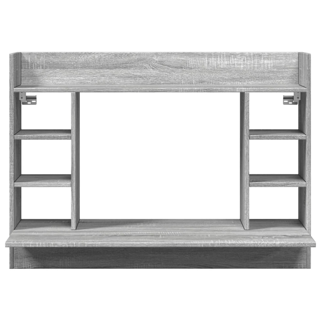 Scrivania per computer/postazione di lavoro/unità studio a parete Sonoma 105 x 48 x 75 cm legno ingegnerizzato grigio 02_0023881