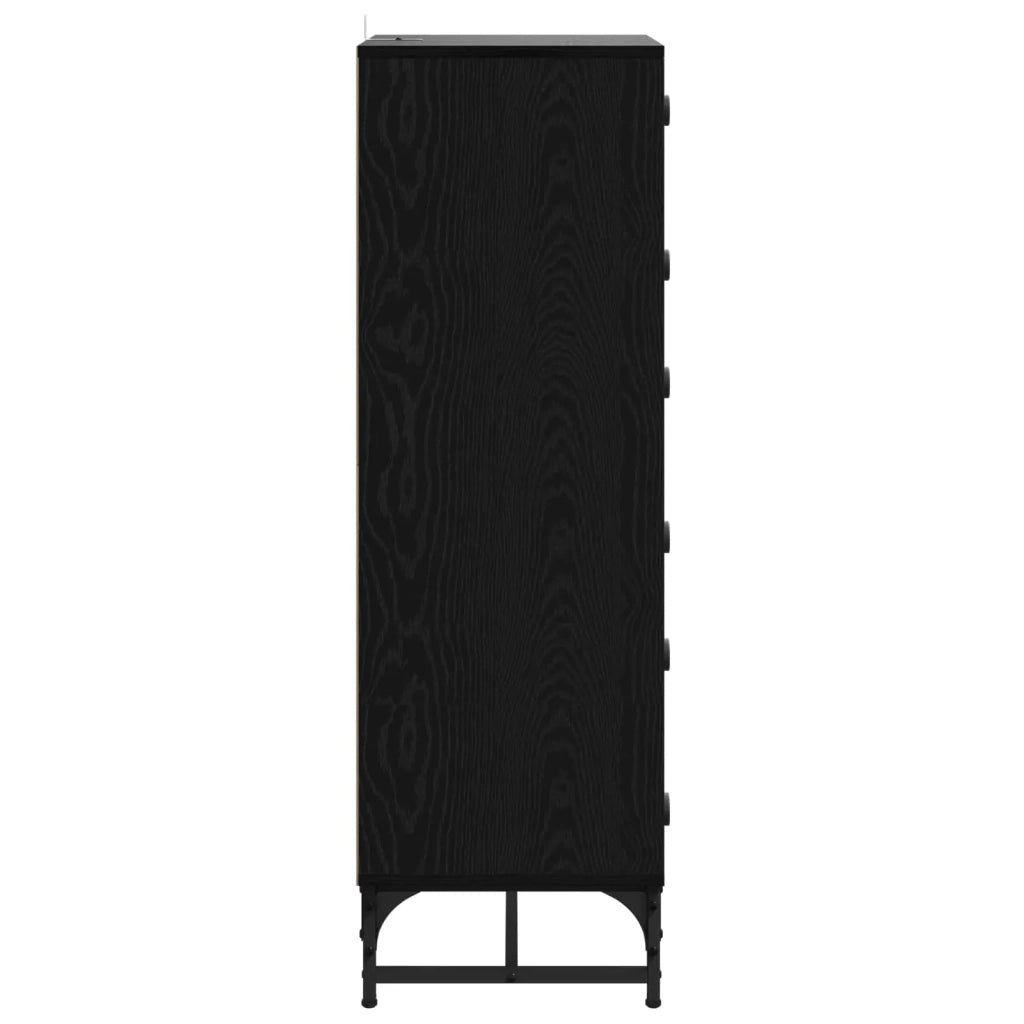 Credenza | Madia | Buffet da pranzo | Armadio da pranzo Rovere Nero 35 x 37 x 117 cm