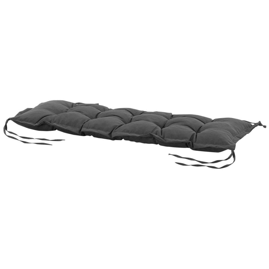 Cuscino per Panchina da Giardino ¨C zephmum ¨C Grigio Scuro 100x40x10 cm