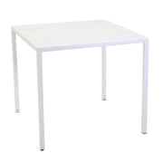 Tavolo metallo autolivellante new Elma bianco quadro cm 80x80h75