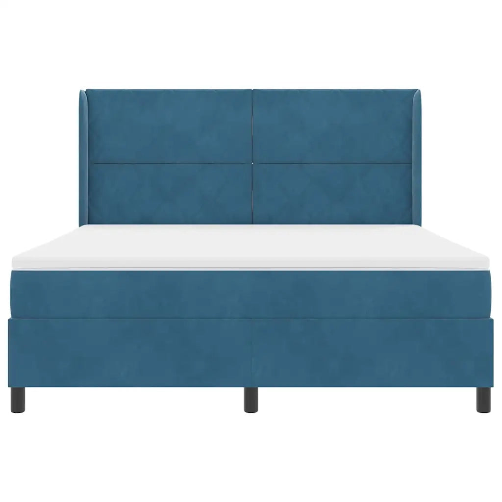 Letto a molle con strisce LED Blu 180 x 200 cm Velluto 3343938