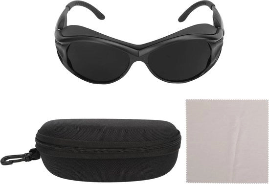 Goggle di Sicurezza per la Tintura del Sole - Blocco UV - Protezione degli Occhi - Goggles di Sicurezza per la Tintura del Sole con Blocco IPL Laser - Rilevamento della Luce Rossa.