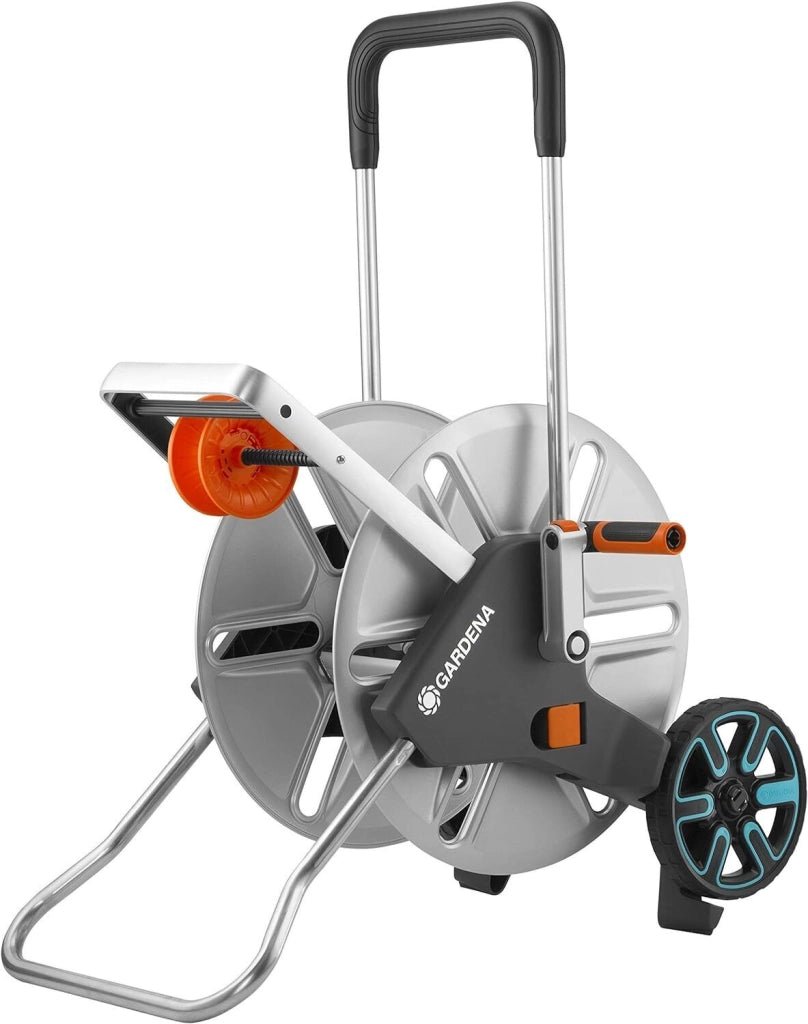 Gardena 18550-20 avvolgitubo da giardino Avvolgitubo multiposizione Manuale Nero, Acciaio inossidabile