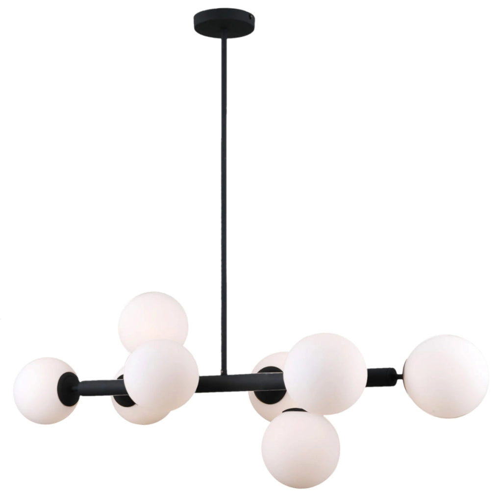 Lampadario Italux Raddi moderno grafite/bianco 8 luci G9