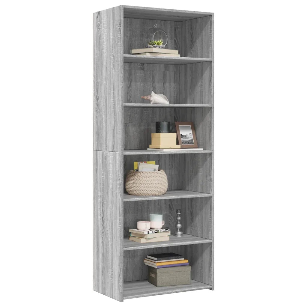 Credenza-Buffet-Armadio da cucina Grigio Sonoma 70x41x185 cm in Legno Multistrato