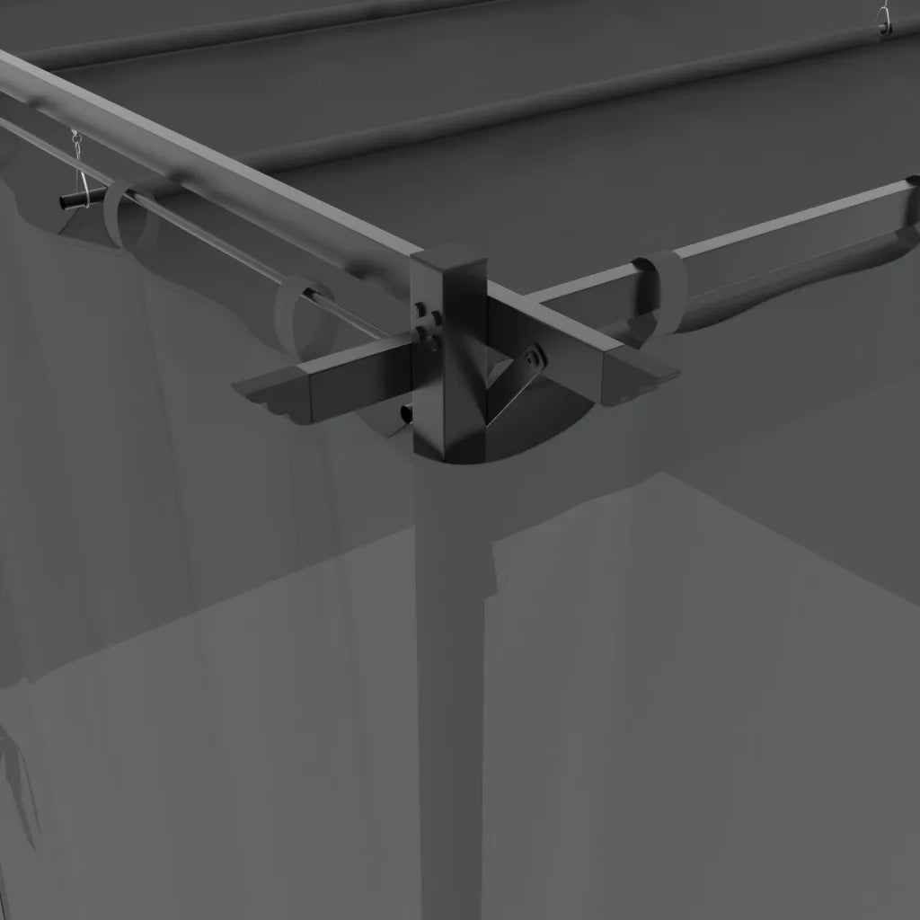 vidaXL Gazebo con Tende Antracite 3x3 m in Acciaio