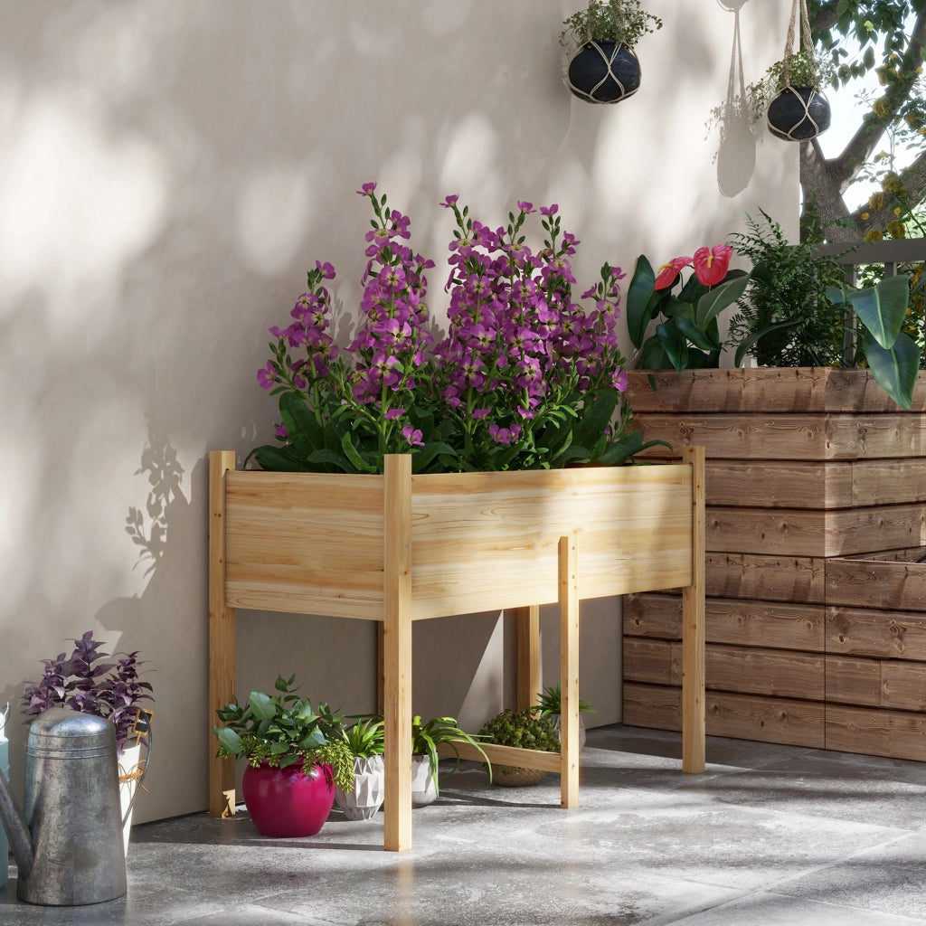 Orto Rialzato in Legno di Abete con Sacca ¨C zephmum ¨C 115x55x80 cm
