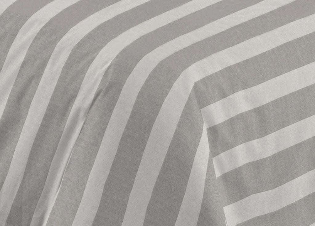 Sacco Copripiumino Piumone Letto In 100% Cotone Made Italy Vari Disegni RP - Piazza 1-2 - Riga Larga Grigio