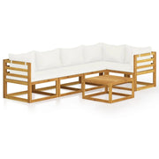 Set di mobili da giardino mobili da esterno 6 pezzi con cuscini color crema legno massello di acacia 02_0016626