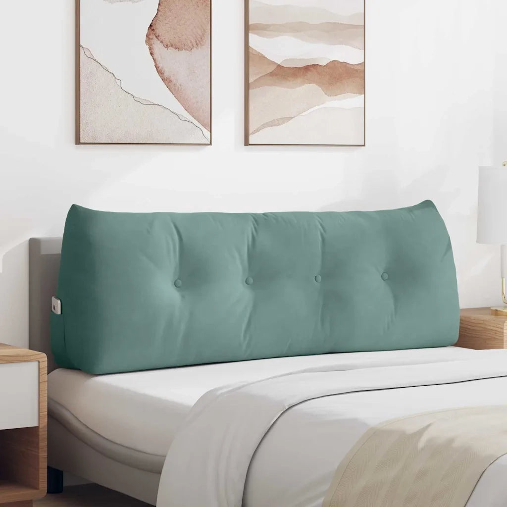 Cuscino per Schiena Verde Mare 140 x 24 x 50 cm Velluto 42014526