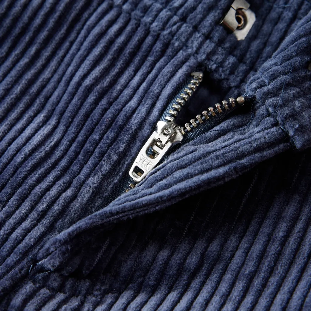 Pantaloni da Bambino in Velluto a Coste Blu Marino 92 13914