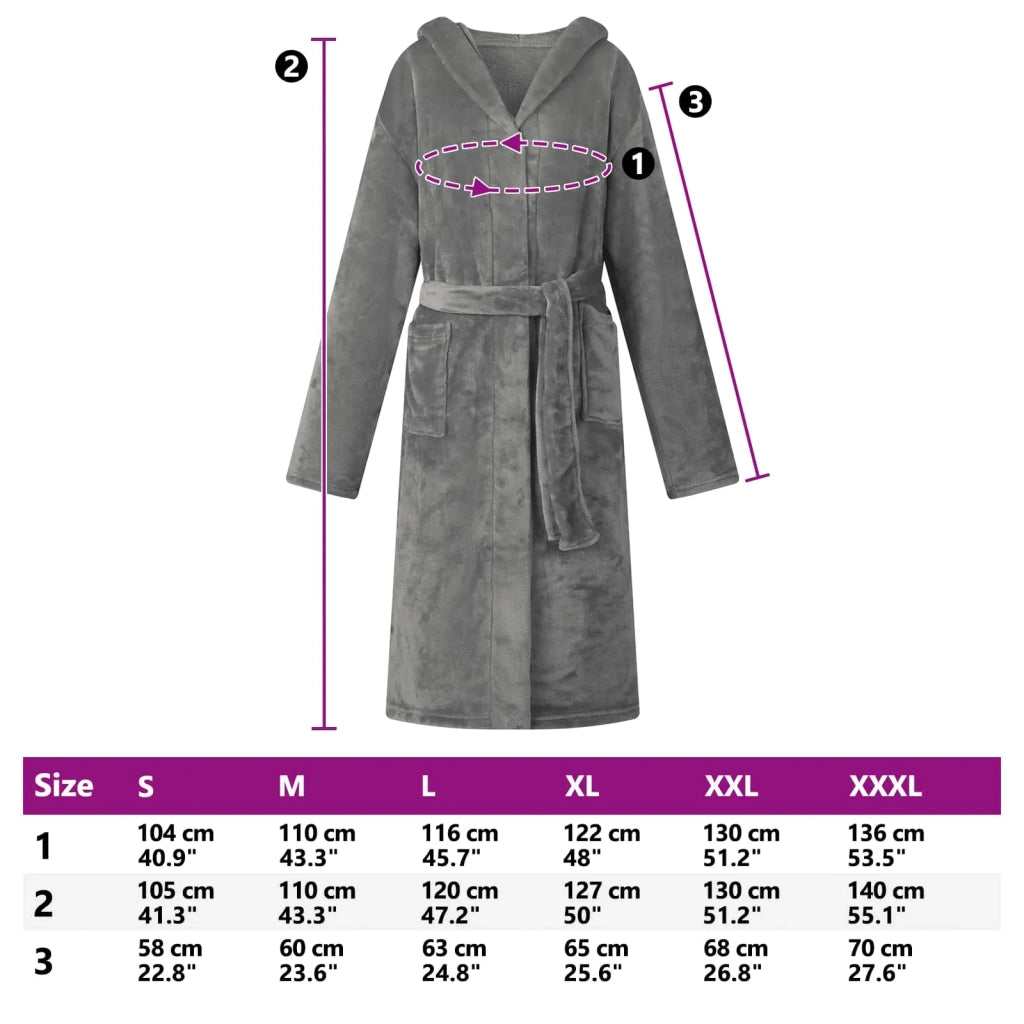 Accappatoio con Cappuccio Grigio scuro l Flanella CFW9561174