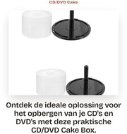 Sistema di Supporto per CD/DVD con Capacità per 100 Dischi - Supporto per CD/DVD - Contenitore per DVD Vuoto - Transparente - Realizzato in Plastica - Robusto - Supporto per CD