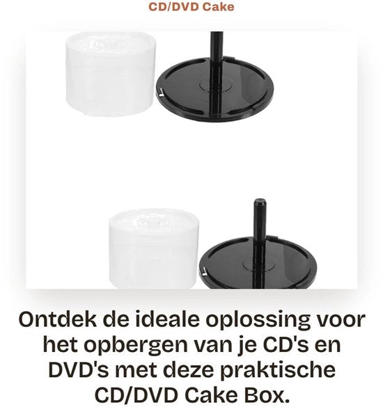Sistema di Supporto per CD/DVD con Capacità per 100 Dischi - Supporto per CD/DVD - Contenitore per DVD Vuoto - Transparente - Realizzato in Plastica - Robusto - Supporto per CD
