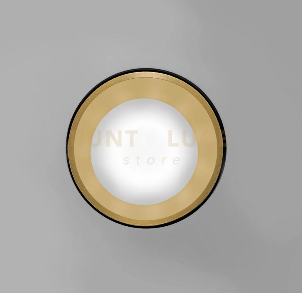 THESSALY faretto Incasso 1 luce Bordo Raso Oro Spazzolato attacco GU10  gesso e alluminio d.10cm